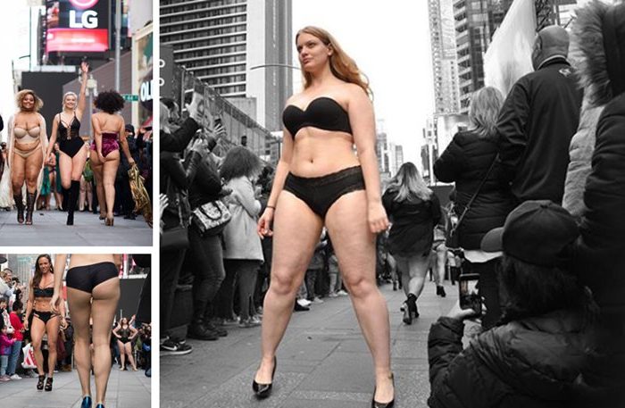 Ποια Victoria's Secret; Ημίγυμνη πασαρέλα από ακτιβίστριες στη Νέα Υόρκη!