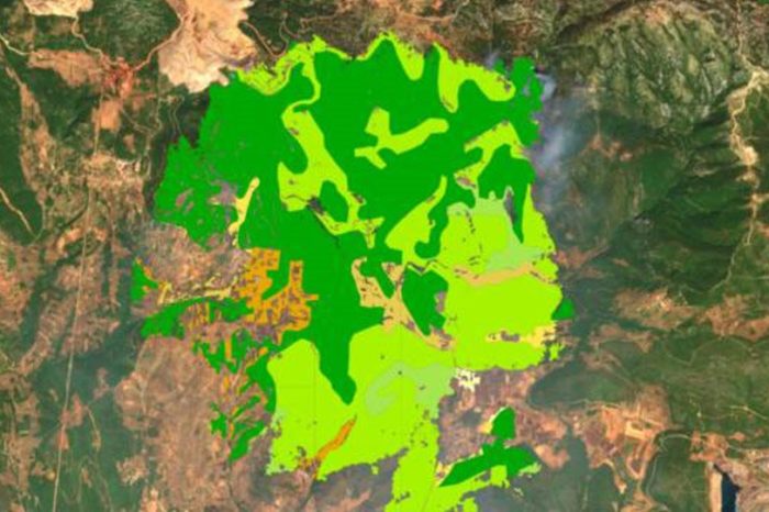Φωτιά στην Εύβοια: O «μαύρος» χάρτης της καταστροφής