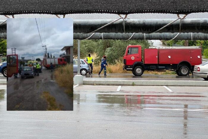 Νέα Αρτάκη:Τροχαίο ατύχημα έξω από το σούπερ μάρκετ «LIDL» (φωτό)