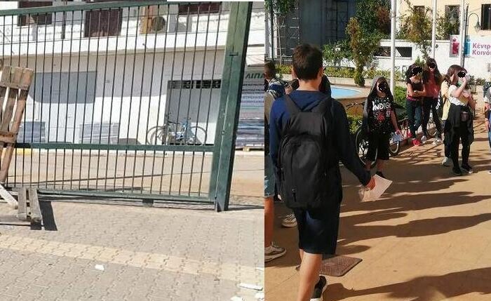 Γυμνάσιο Ψαχνών: Ο Δήμαρχος Γιώργος Ψαθάς έκοψε τις αλυσίδες και διέκοψε την κατάληψη!
