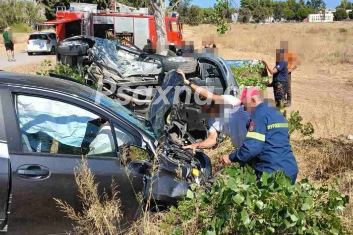 Θανατηφόρο τροχαίο στην Ερέτρια-Μία νεκρή και τέσσερις τραυματίες