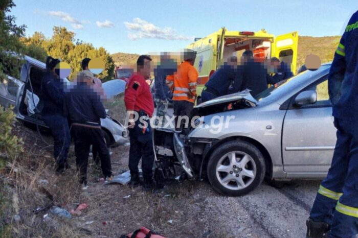 Tροχαίο με τρεις τραυματίες στην Εύβοια