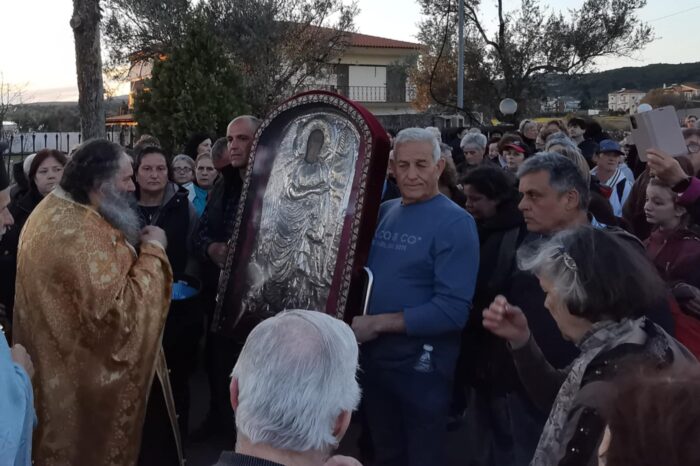 Έφτασε στα Ψαχνά η εικόνα του Αγίου Ιωάννη του Προδρόμου (video)