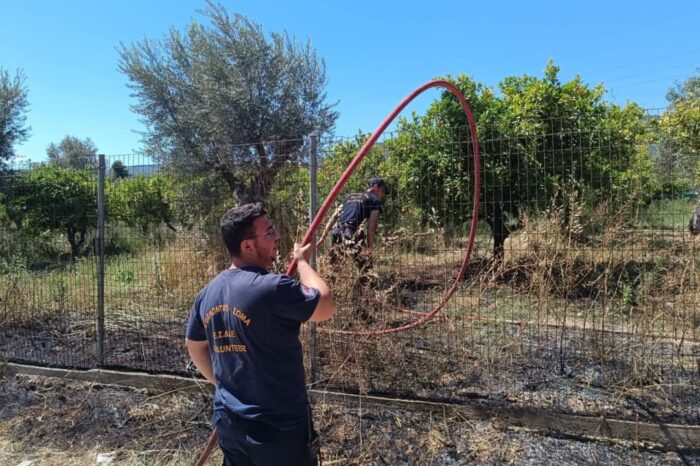 Φωτιά σε ξερά χόρτα στην Ερέτρια